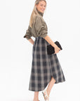 LAUREN MANOOGIAN - Plaid Placket Skirt, Plaid