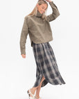 LAUREN MANOOGIAN - Plaid Placket Skirt, Plaid