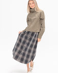 LAUREN MANOOGIAN - Plaid Placket Skirt, Plaid