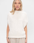 Handknit Shoulder Shell, White