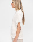 Handknit Shoulder Shell, White