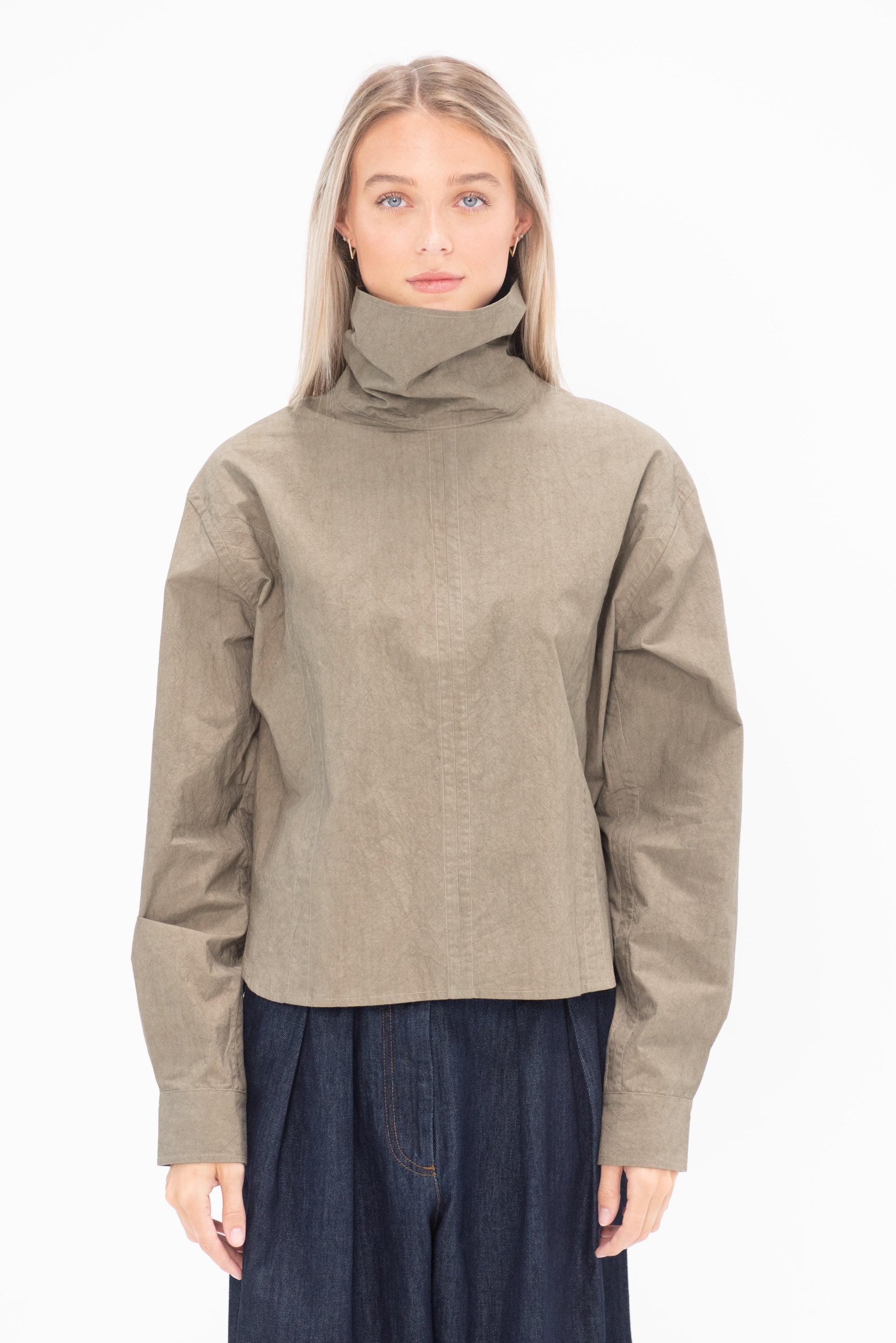 LAUREN MANOOGIAN - Soft Collar Shirt, Clay