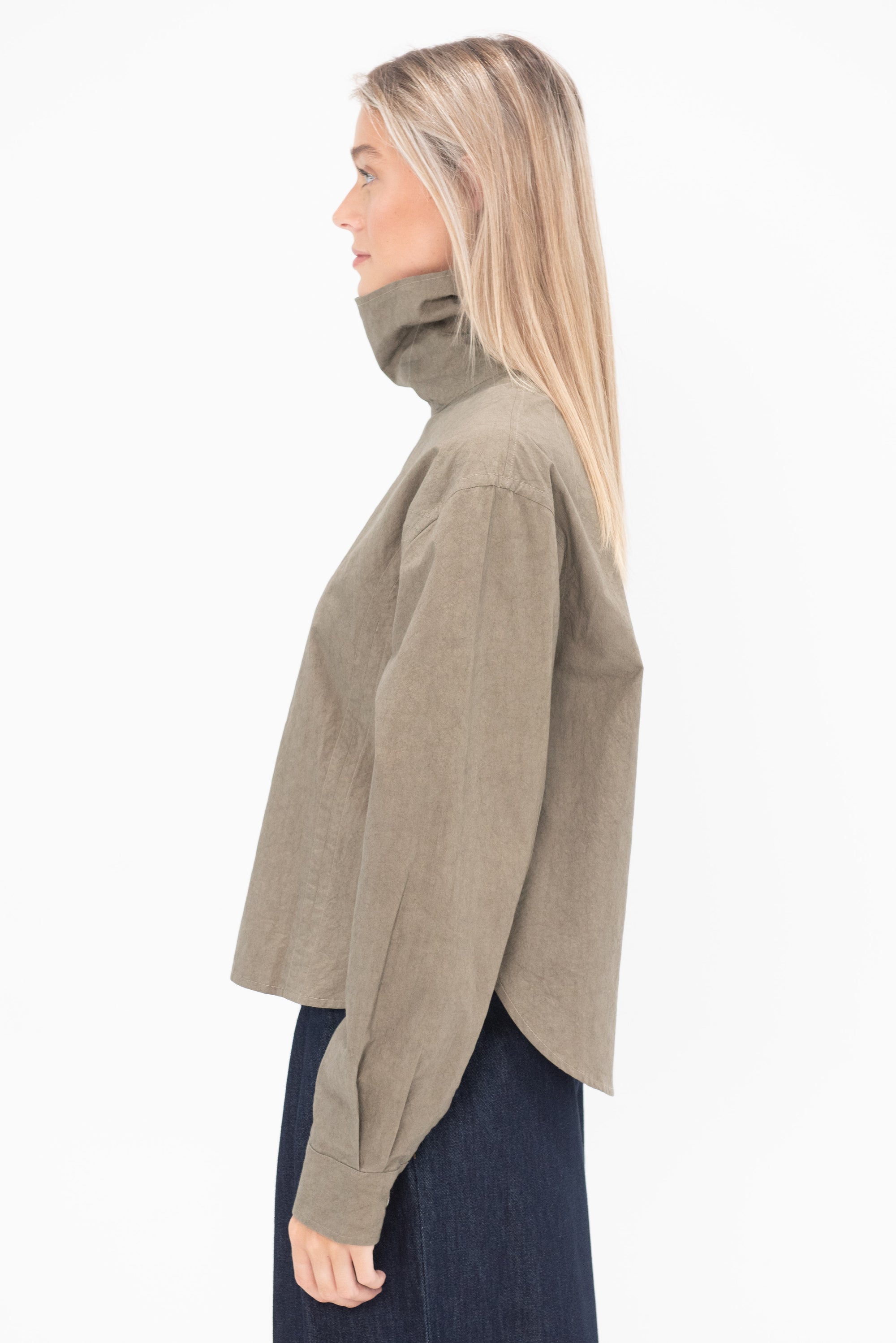 LAUREN MANOOGIAN - Soft Collar Shirt, Clay