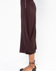 Twisted Hem Skirt, Dark Cherry