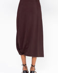 Twisted Hem Skirt, Dark Cherry