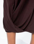 Twisted Hem Skirt, Dark Cherry