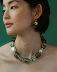 LIZZIE FORTUNATO JEWELS - Delphine Collar, Sea Green