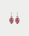 Hera Earrings, Pink Topaz