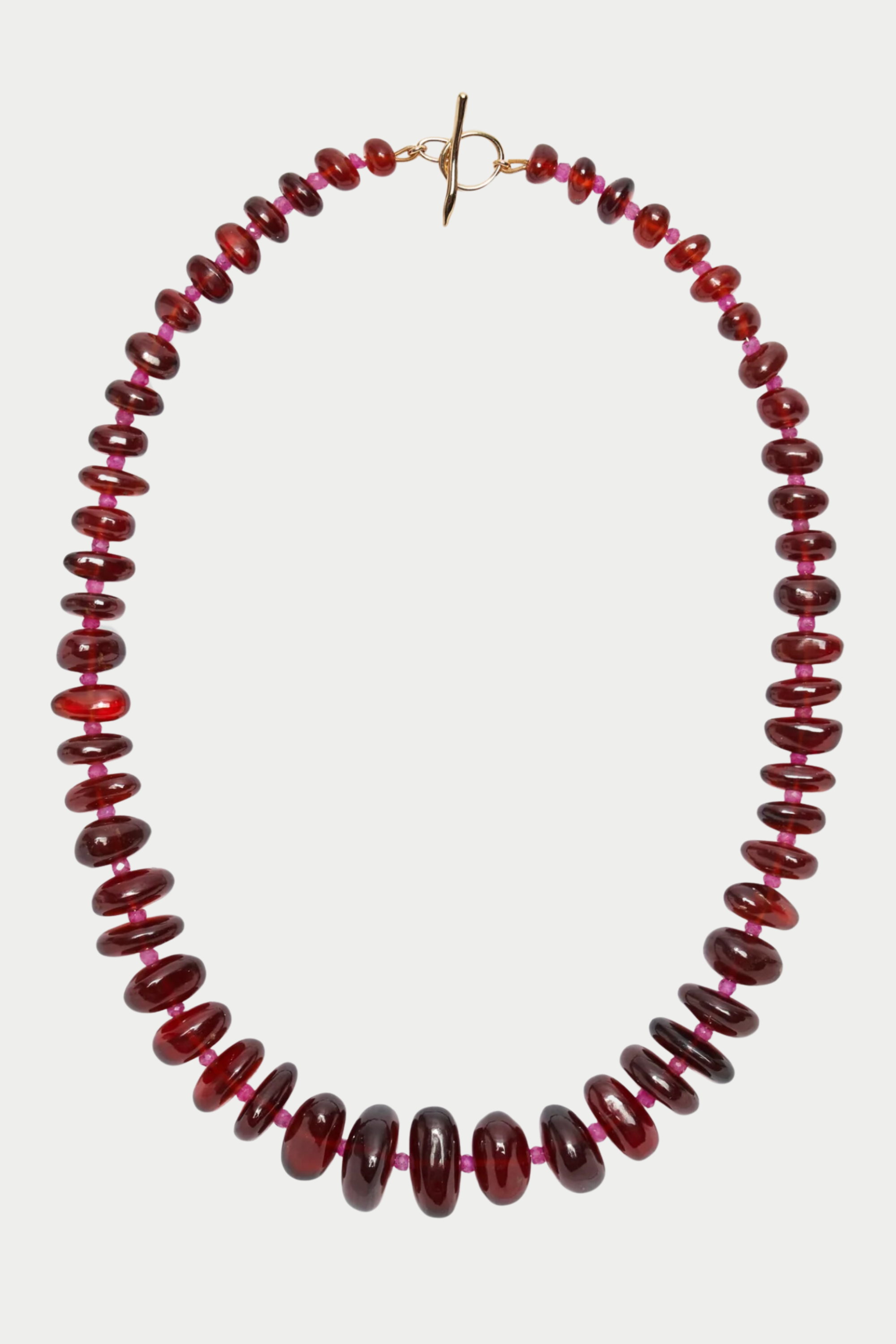 LIZZIE FORTUNATO FINE - Single Strand Necklace, Garnet &amp; Pink Sapphire