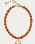 LIZZIE FORTUNATO JEWELS - Sunset Woven Collar, Orange