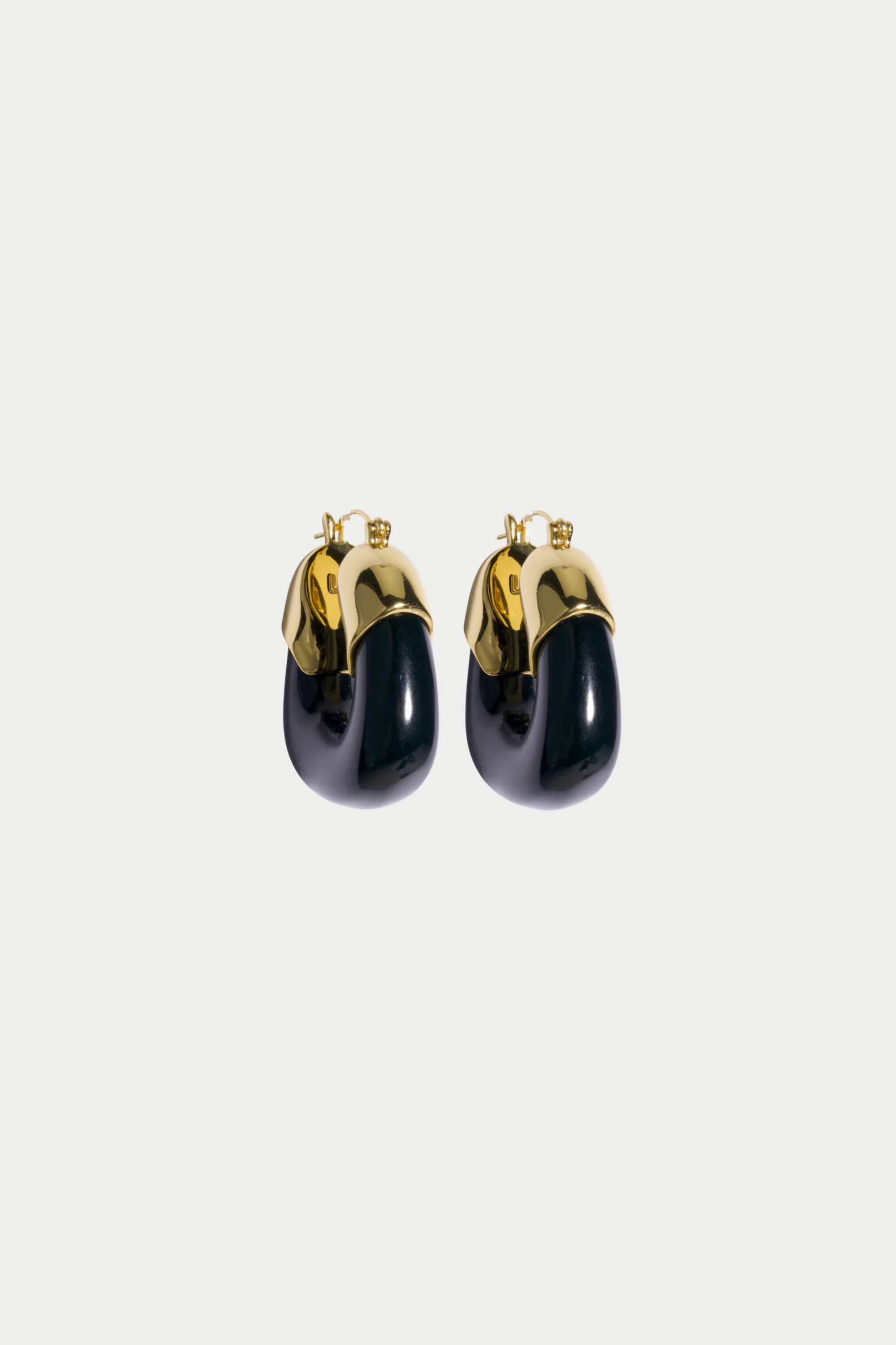 LIZZIE FORTUNATO JEWELS - Organic Hoops, Midnight