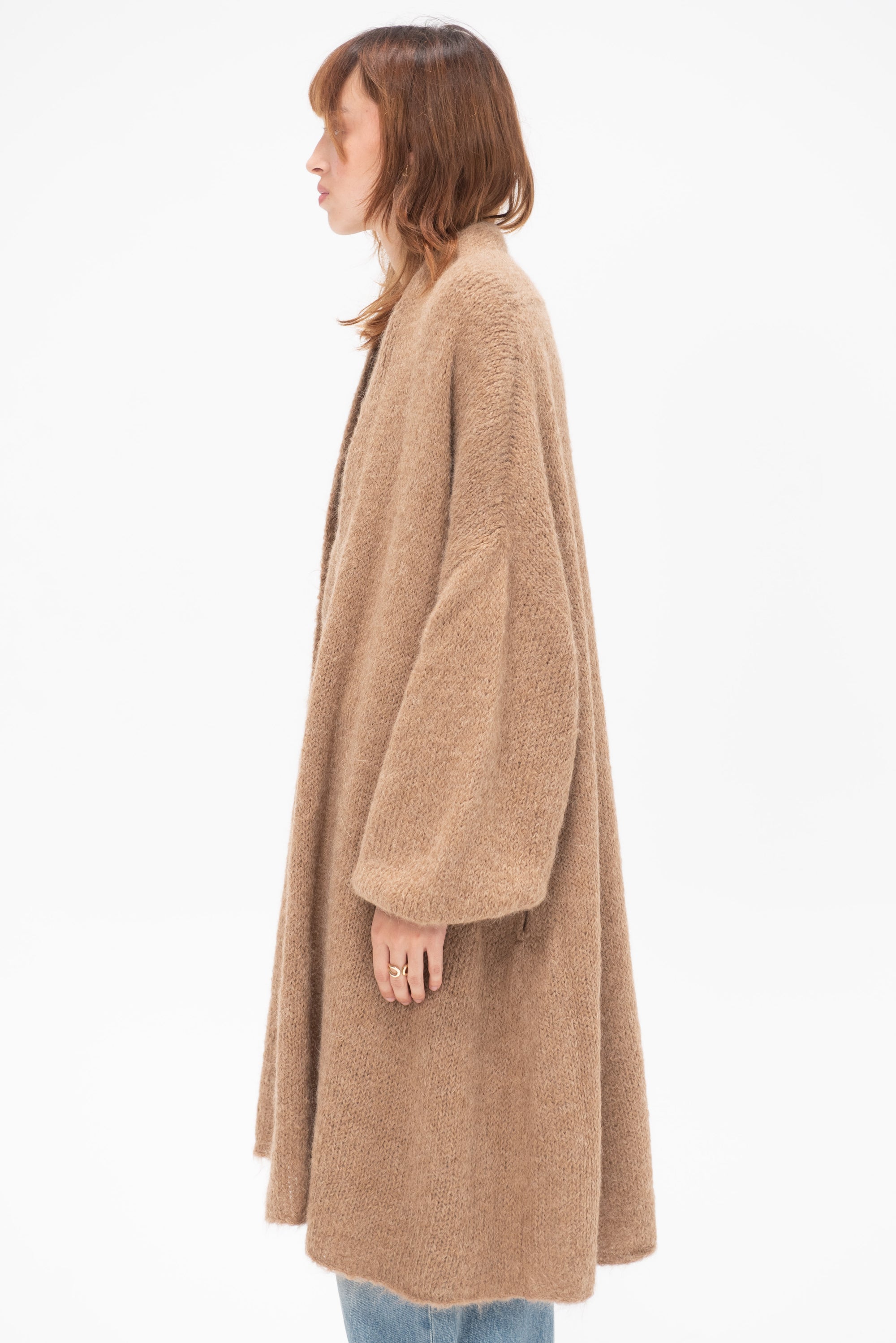 LOUIZA BABOURYAN - Alpaca Cardigan, Camel