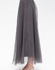 LOUIZA BABOURYAN - Long Skirt, Grey