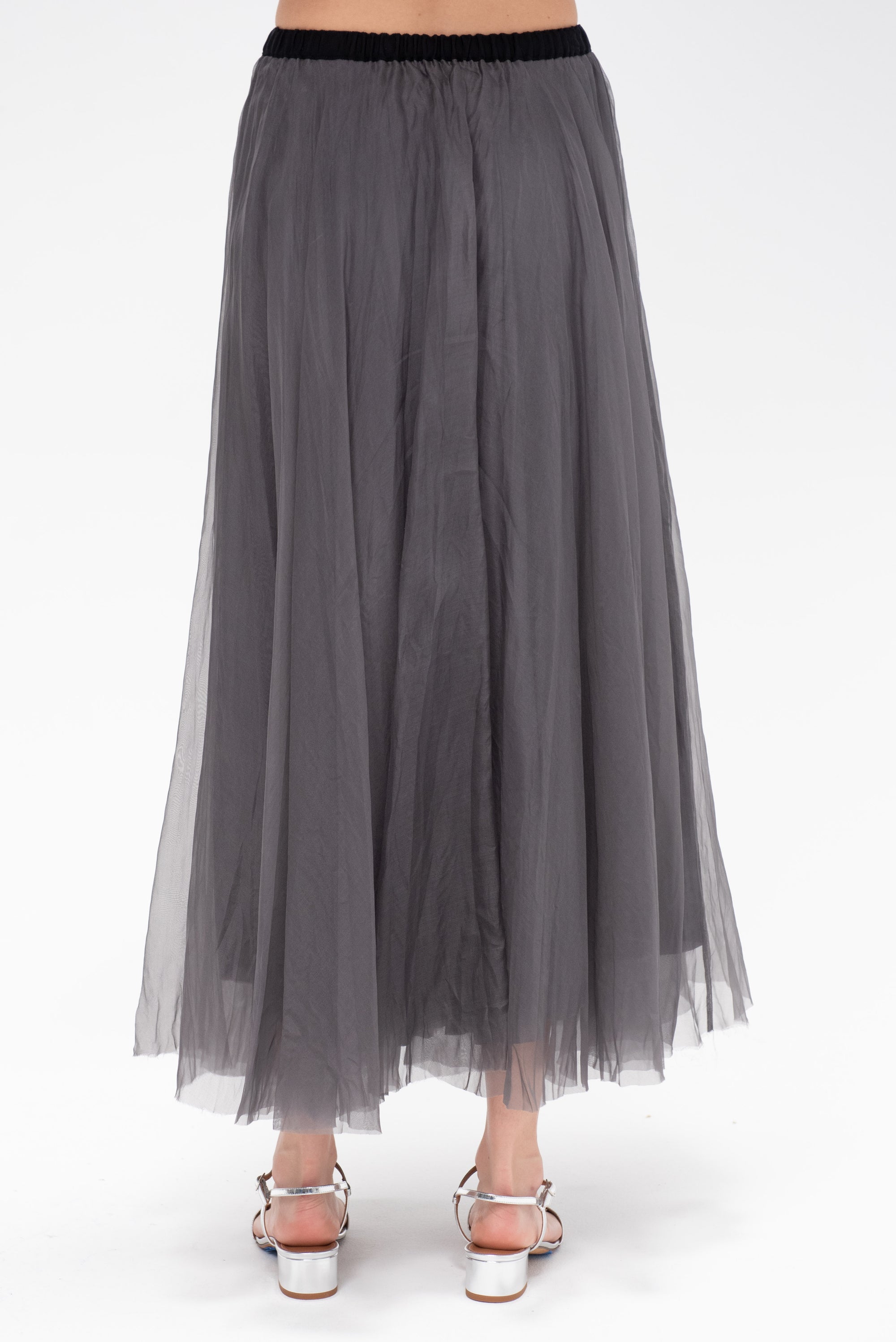 LOUIZA BABOURYAN - Long Skirt, Grey