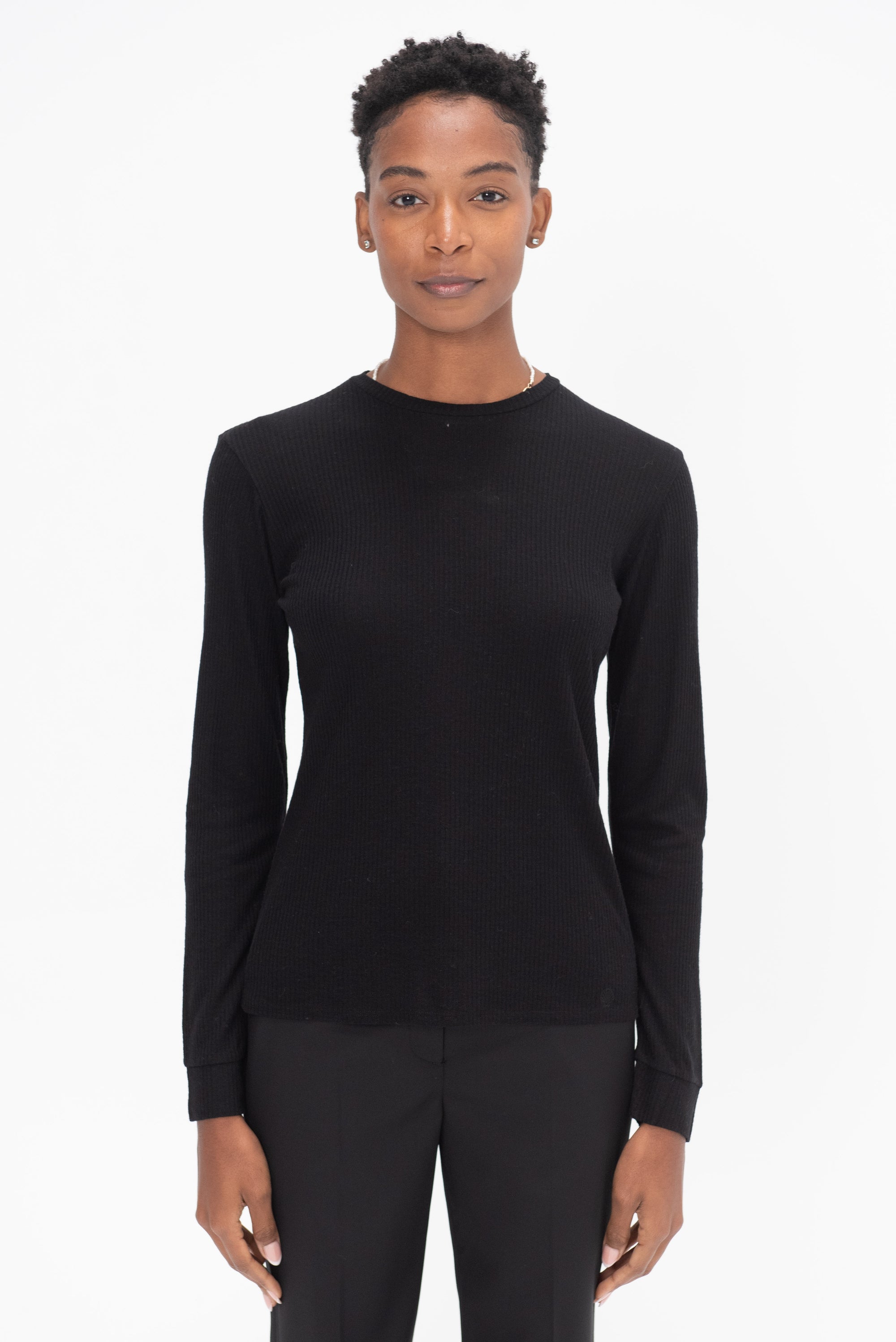 LOULOU STUDIO - Ortigia Long Sleeves T-Shirt, Black