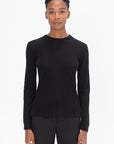 LOULOU STUDIO - Ortigia Long Sleeves T-Shirt, Black