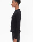 LOULOU STUDIO - Ortigia Long Sleeves T-Shirt, Black