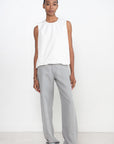 LOULOU STUDIO - Peran Pants, Pearl Grey Melange