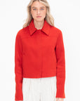 Short Boxy Coat, Tomato