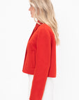 Short Boxy Coat, Tomato