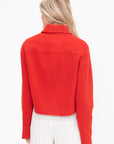 Short Boxy Coat, Tomato