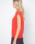 Sleeveless Boxy Top, Chili