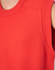 Sleeveless Boxy Top, Chili