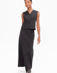 LOULOU STUDIO - Teora Sleeveless Vest, Anthracite