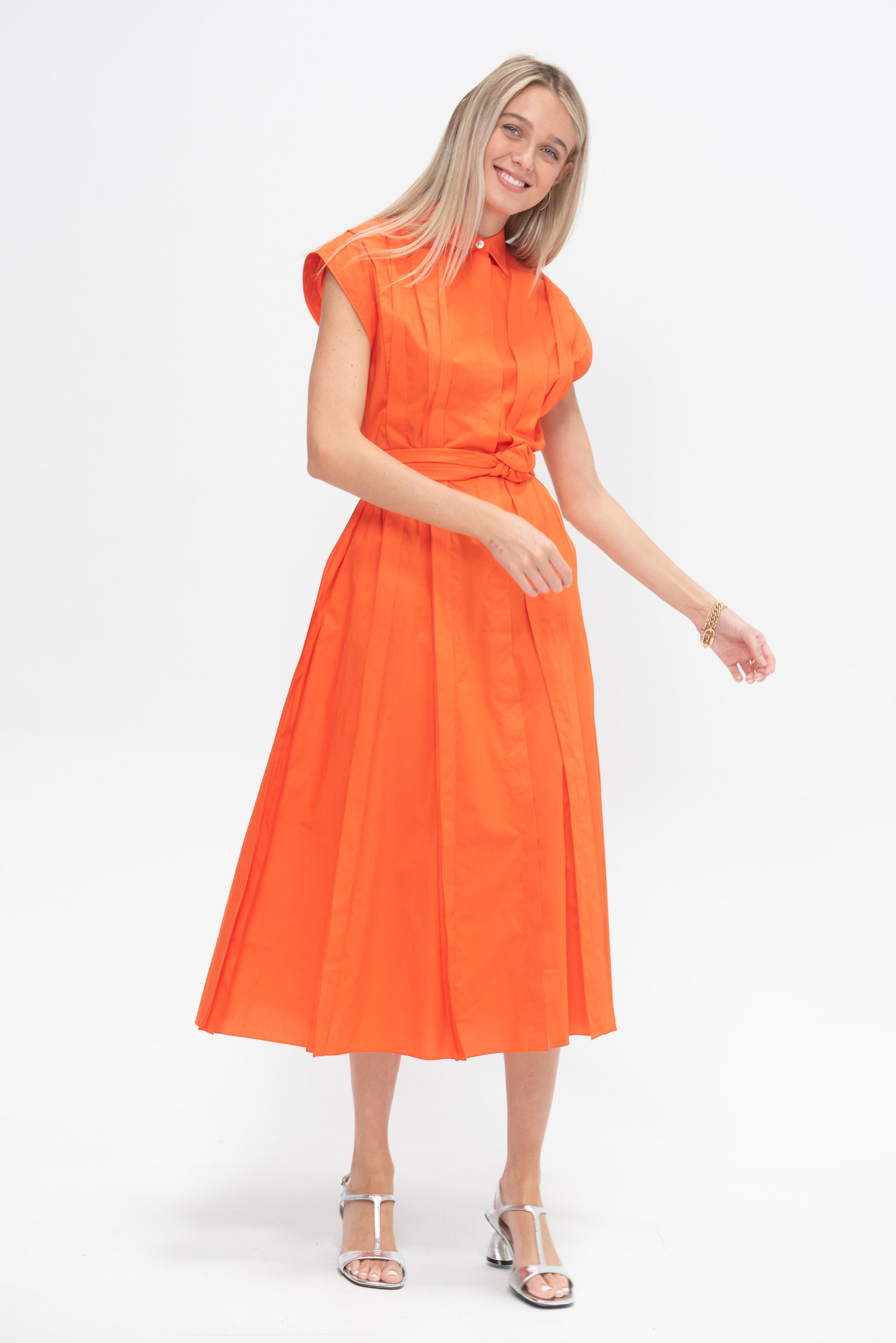 Dress, Red Orange