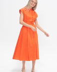 Dress, Red Orange