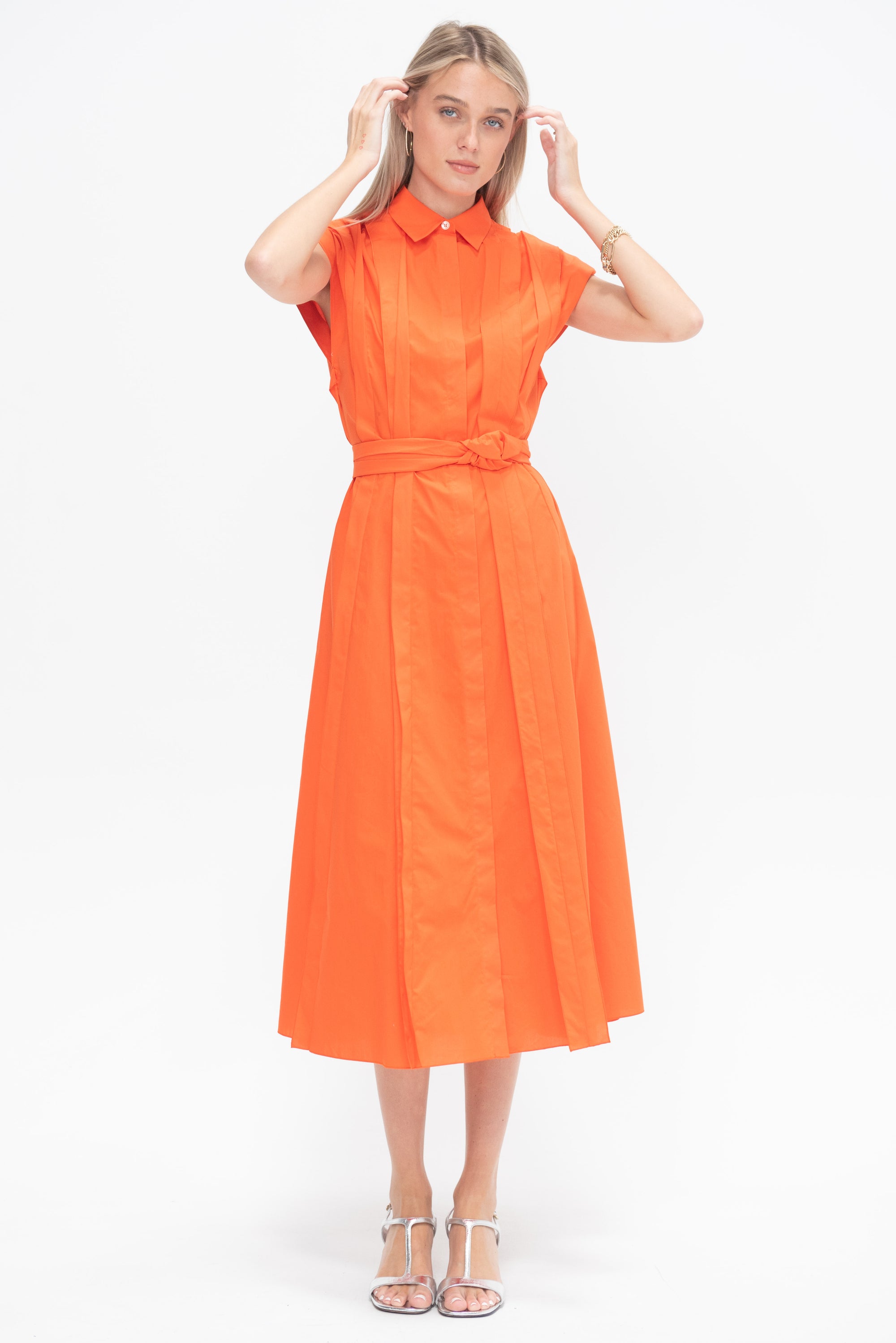 Dress, Red Orange