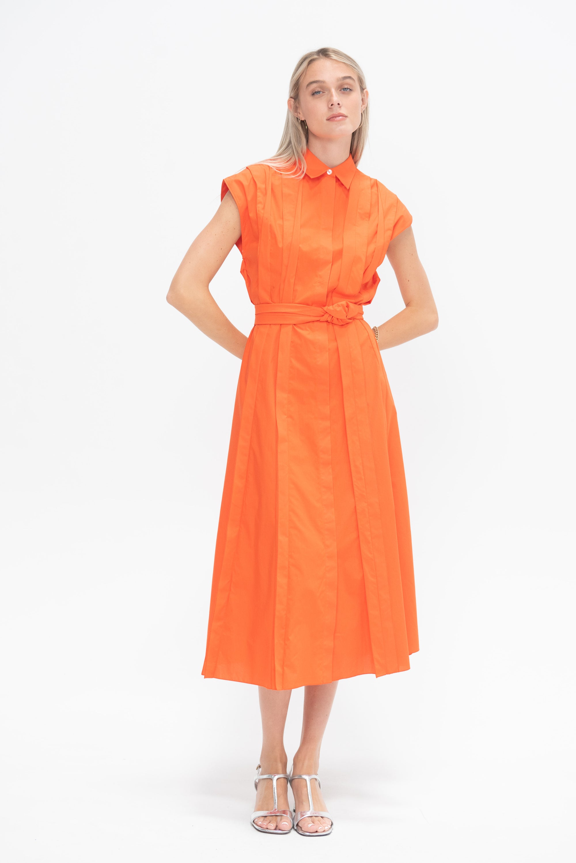 Dress, Red Orange