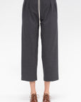 Cosy Drawstring Pant, Charcoal Pinstripe