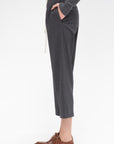 Cosy Drawstring Pant, Charcoal Pinstripe