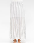 Variegated Pleat Skirt, Off-White