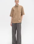 Short Sleeve Oversized Shirt, Walnut