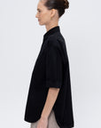 Short Sleeve Oversized Shirt, Black