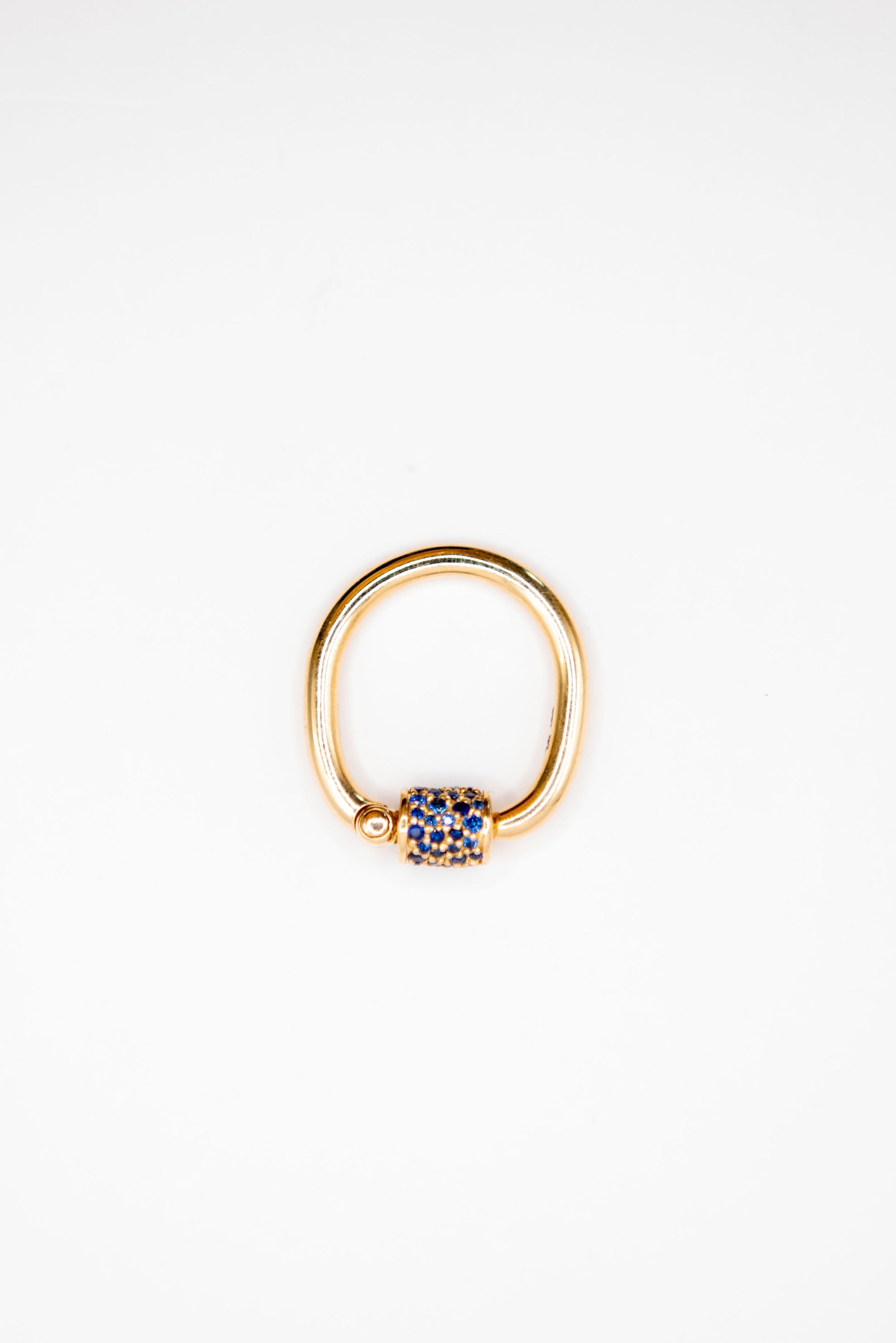 MARLA AARON - The Stoned Trundle Lock Ring, Sapphire Blue