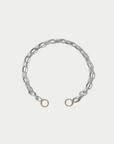 Biker Chain Bracelet, Polished Silver