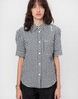 Seersucker Checked Shirt, Black