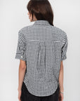 Seersucker Checked Shirt, Black