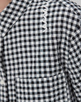 Seersucker Checked Shirt, Black