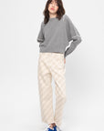 Crew Neck Jumper with Marni Symbol, Neutral Grey