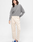 Crew Neck Jumper with Marni Symbol, Neutral Grey