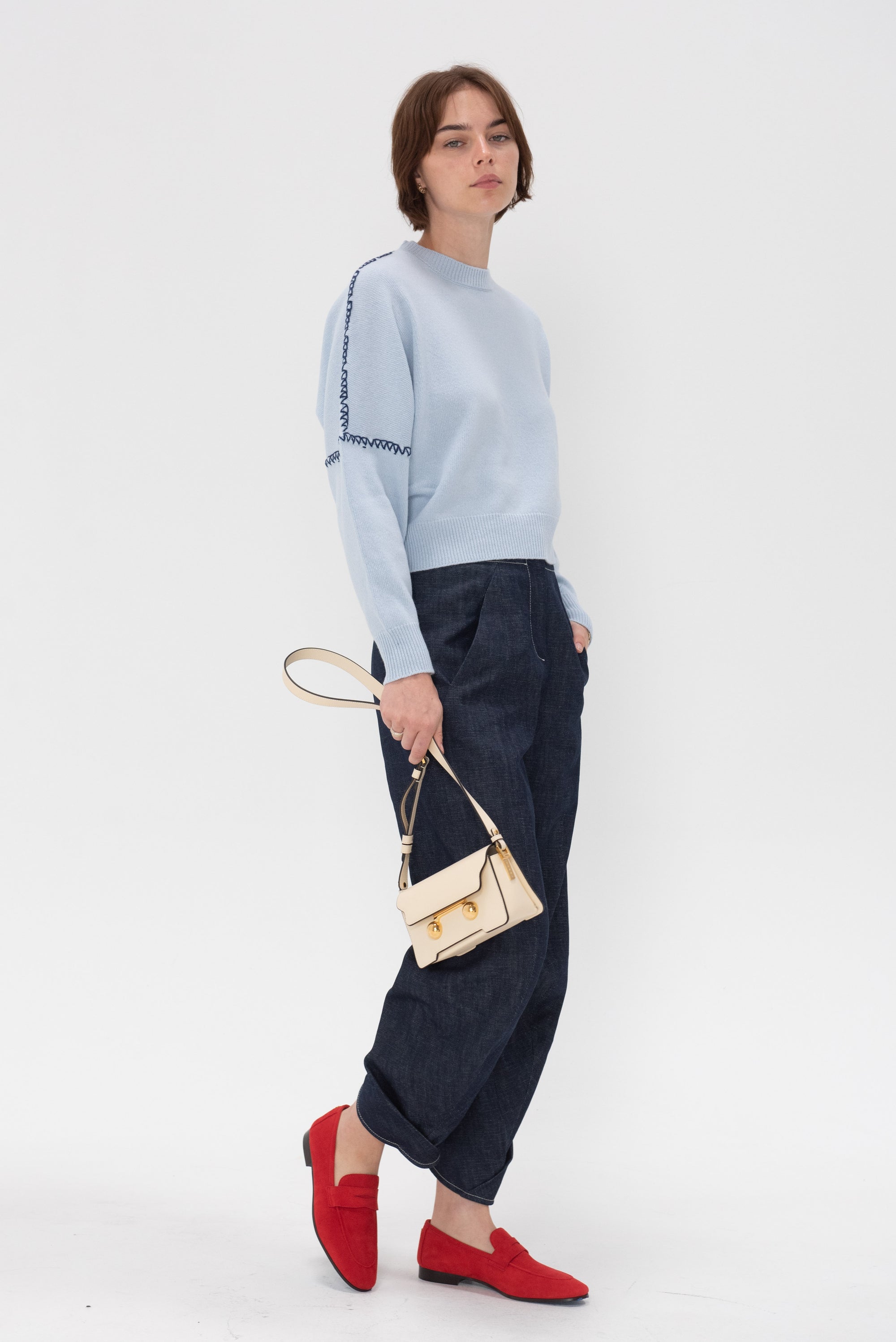 MARNI - Roundneck Sweater, Light Blue