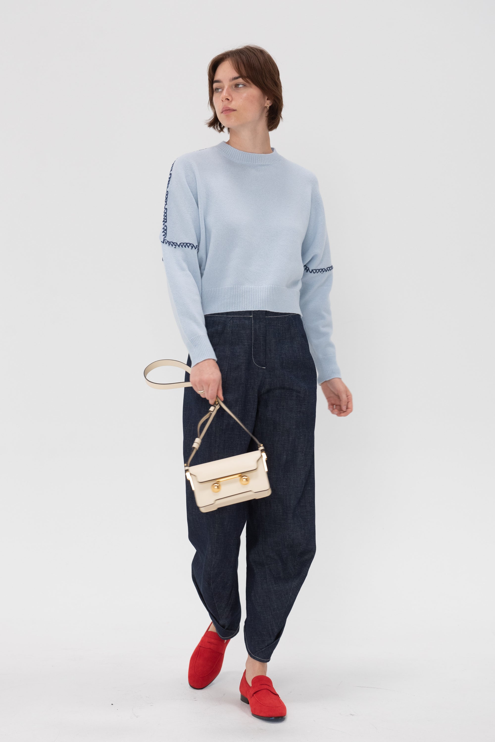 MARNI - Roundneck Sweater, Light Blue