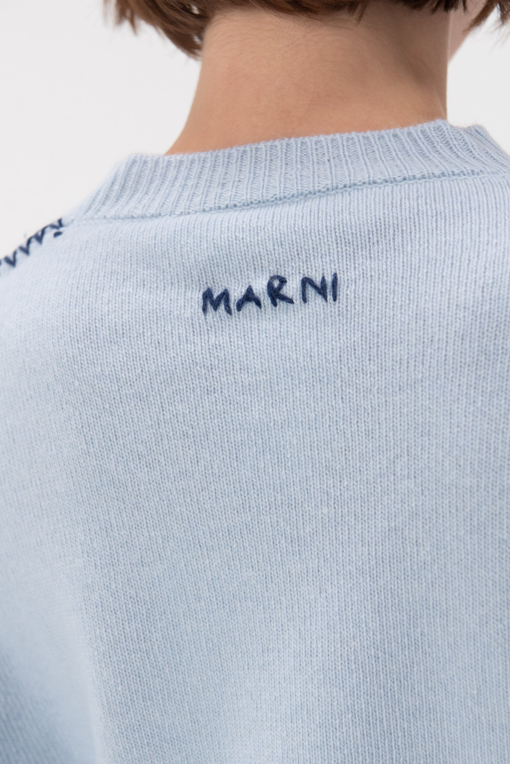 MARNI - Roundneck Sweater, Light Blue