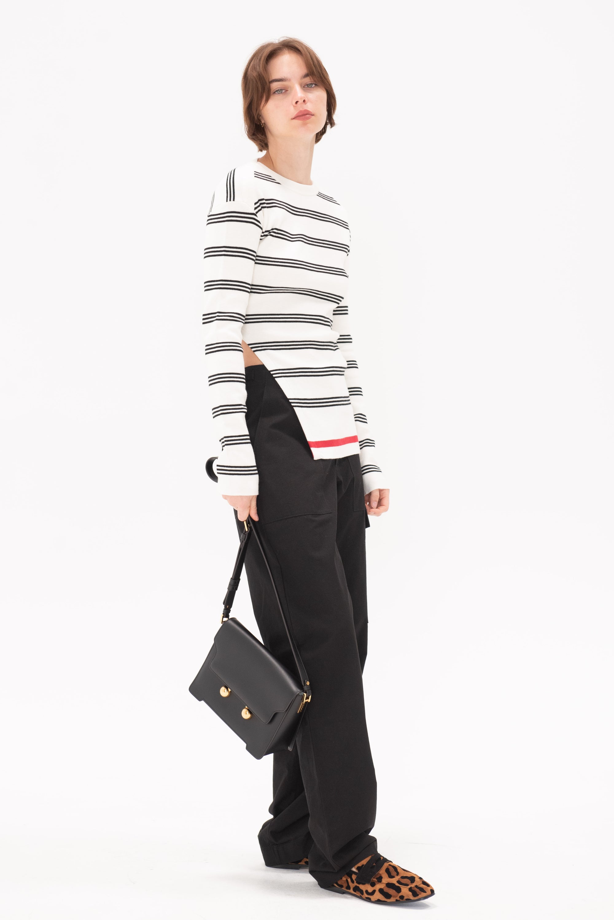 MARNI - Stripe Roundneck Sweater, Alabaster