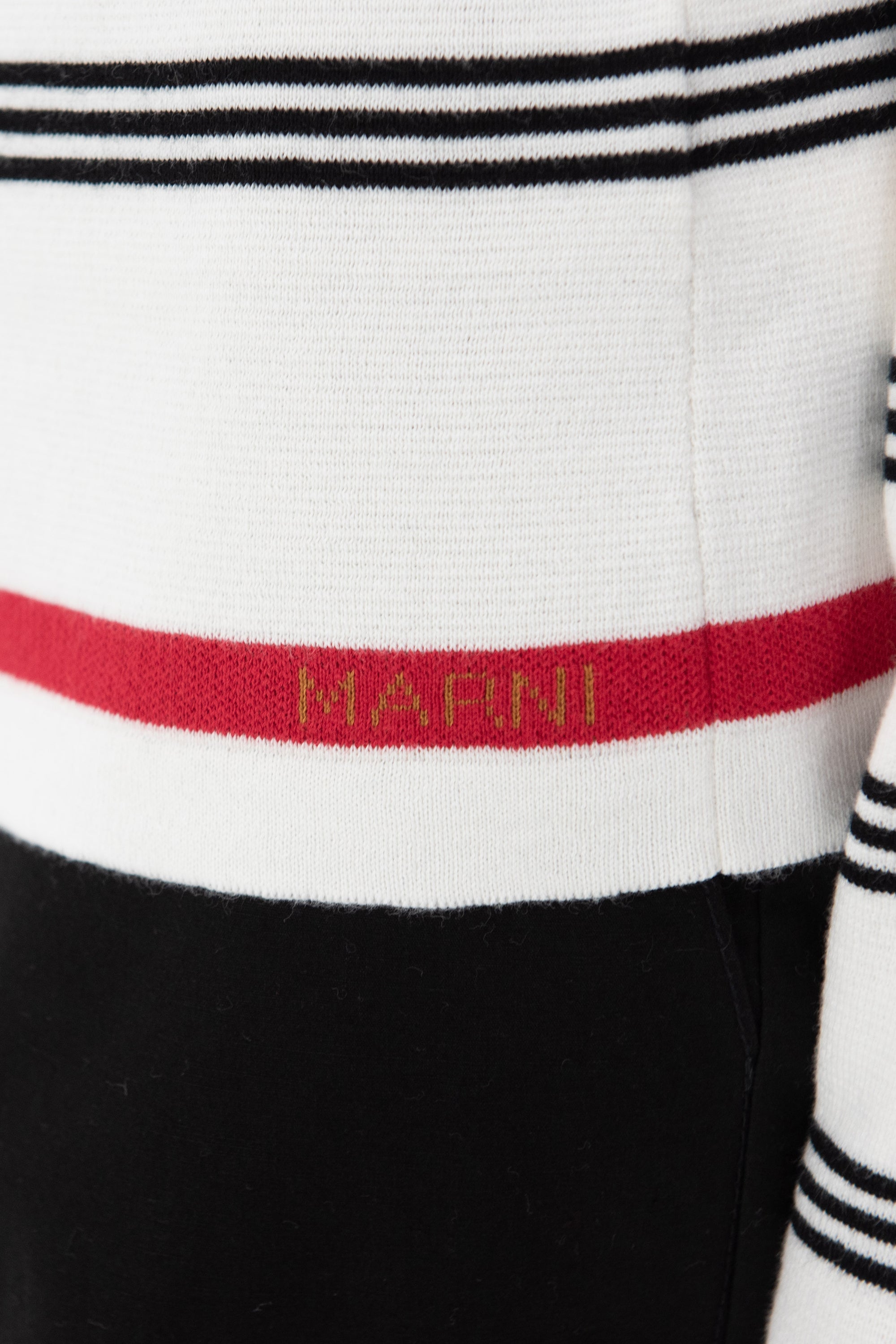 MARNI - Stripe Roundneck Sweater, Alabaster