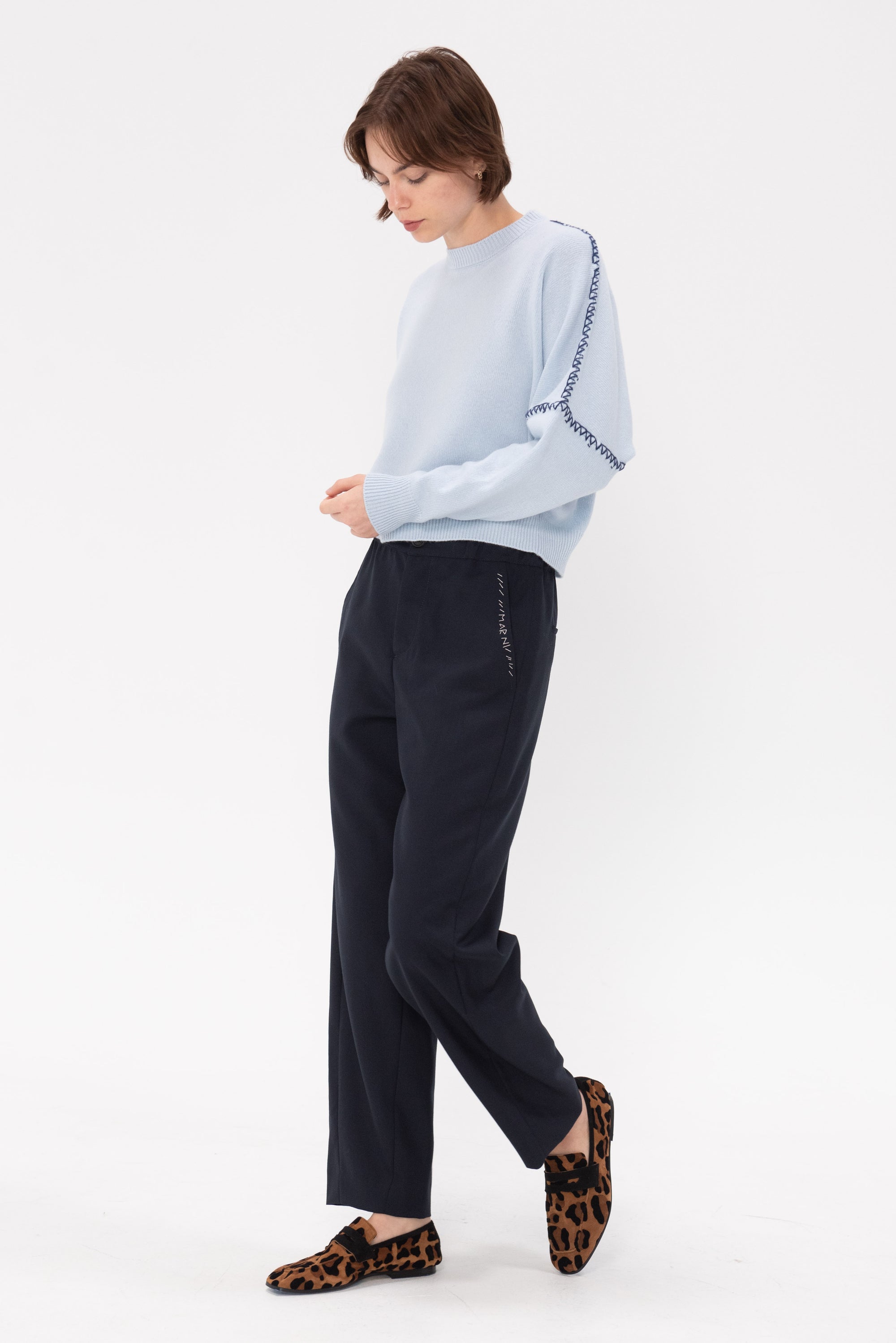 MARNI - Trousers, Blueblack